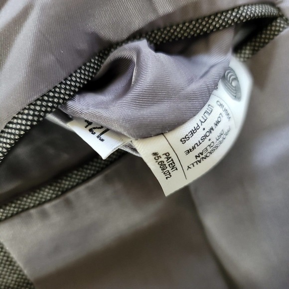 Hart Schaffner Marx Grey Nailshead Double Breasted Suit Jacket Mens 42L 42 - Picture 7 of 7